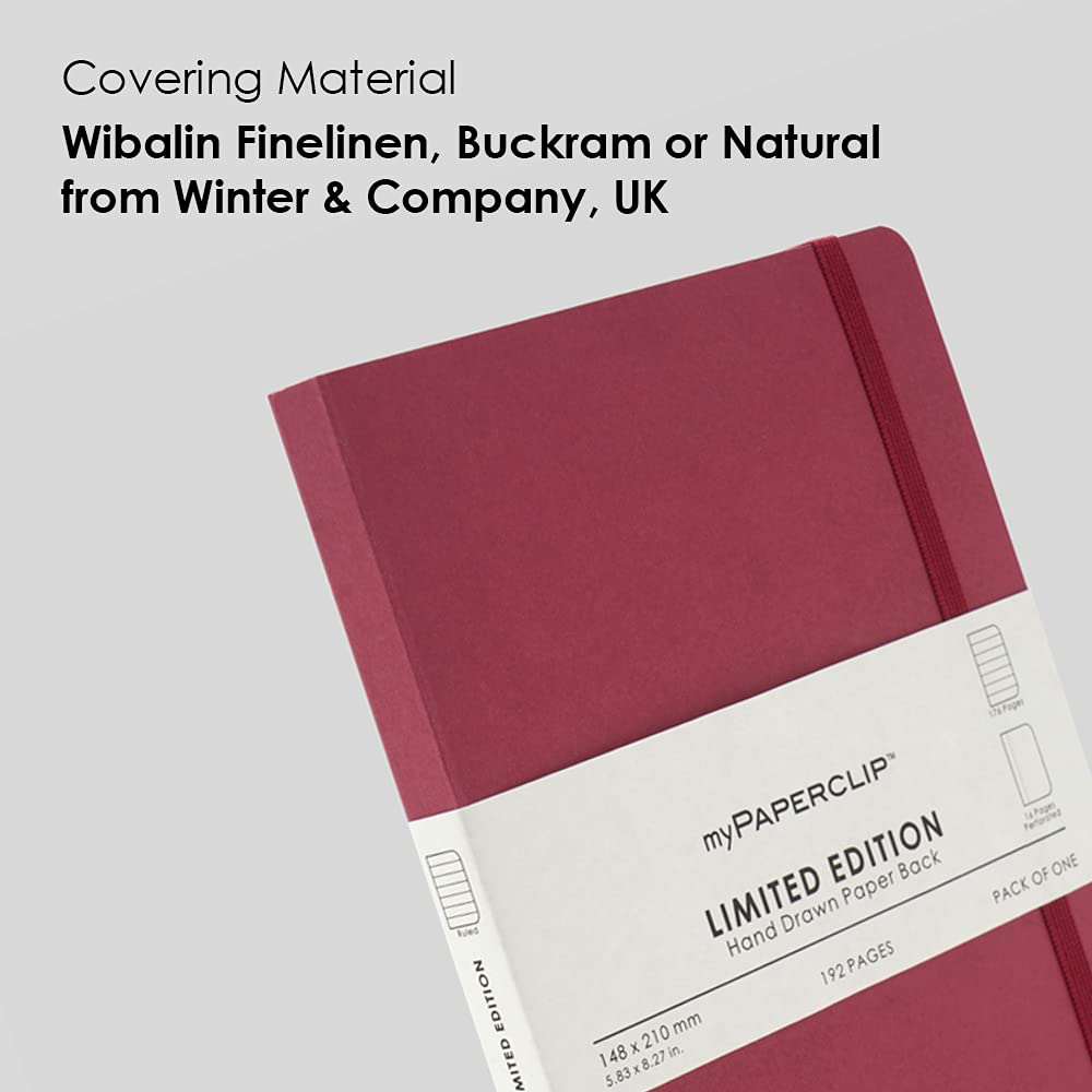 myPAPERCLIP Limited Edition A5 Ruled Notebook | 192 Pages, 100 GSM, Soft Cover, A5 (5.83 × 8.27 in)