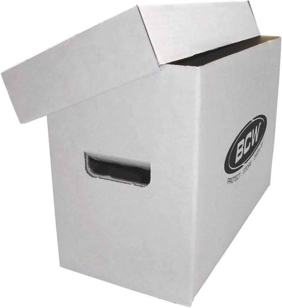 BCW Short Comic Storage Box - 1 Pack | Holds 150-175 Current/Silver Age Comics | Stackable, Durable