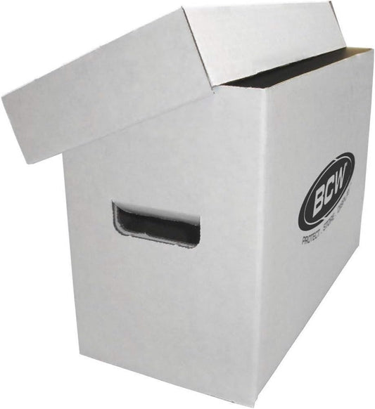 BCW Short Comic Storage Box - 1 Pack | Holds 150-175 Current/Silver Age Comics | Stackable, Durable
