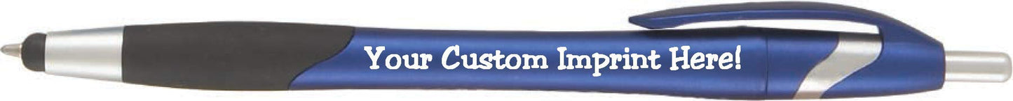 ExpressDesigns™ Personalized Pen with Stylus - The Glide -Click action Custom - Black writing ink