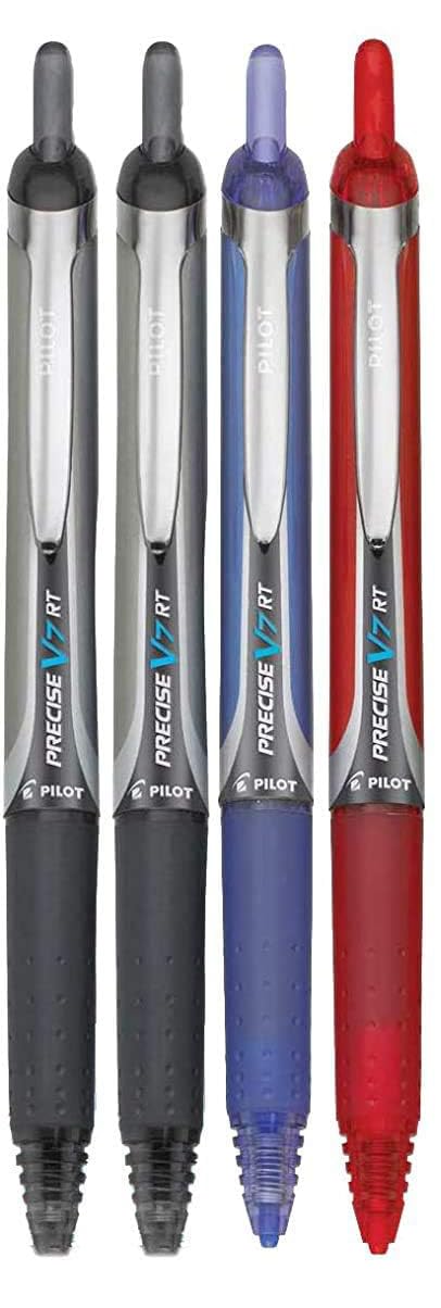 Advantage Gifts Precise V7 RT Retractable Rolling Ball Pens, Fine Point (.7mm), Assorted Colors