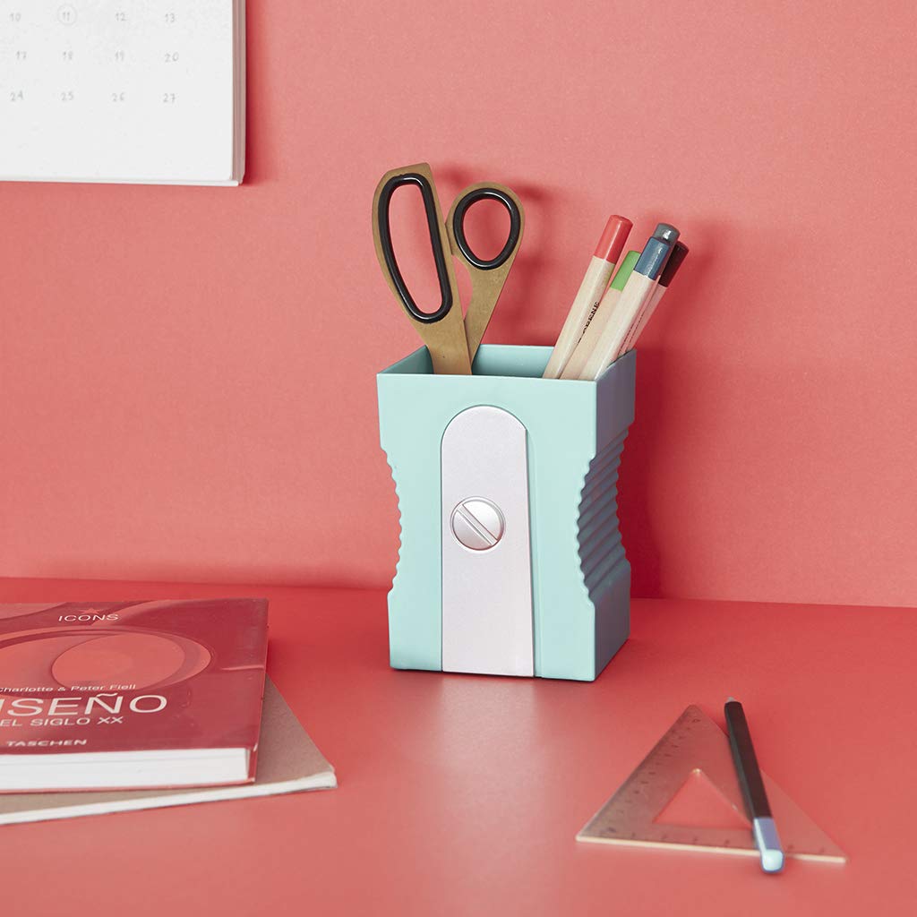 Balvi Sharpener Turquoise Pencil Pot Creative Fun Tail Shaped Pencil Pot