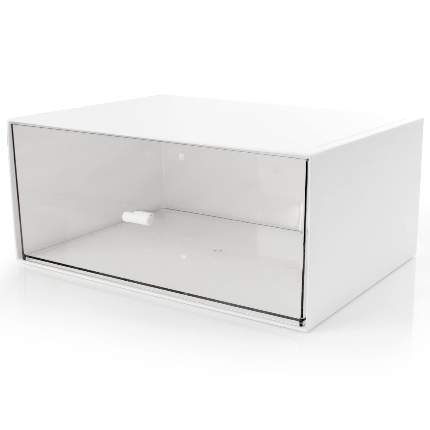 Desk Drawer Organizer, Stackable Storage Drawers, Plastic White Desk Organizers Great for Makeup
