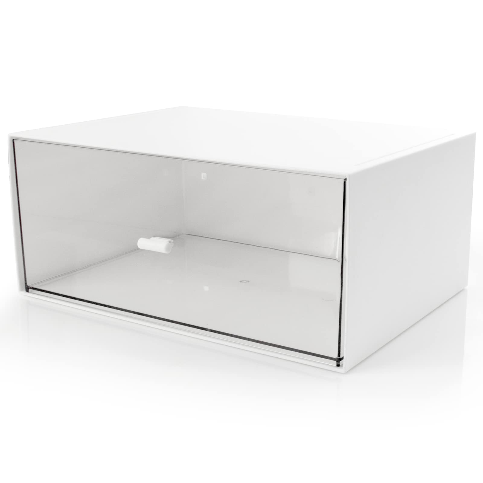 Desk Drawer Organizer, Stackable Storage Drawers, Plastic White Desk Organizers Great for Makeup