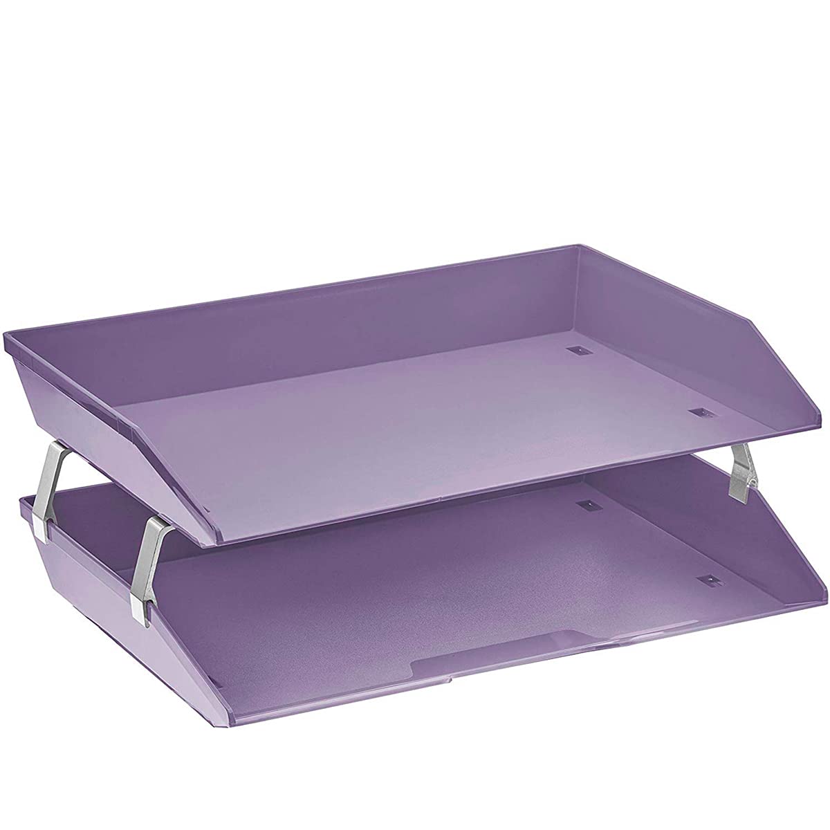 Acrimet Facility 2 Tier Letter Tray, Side Load, Letter Size/A4, Desktop File Organizer, Plastic