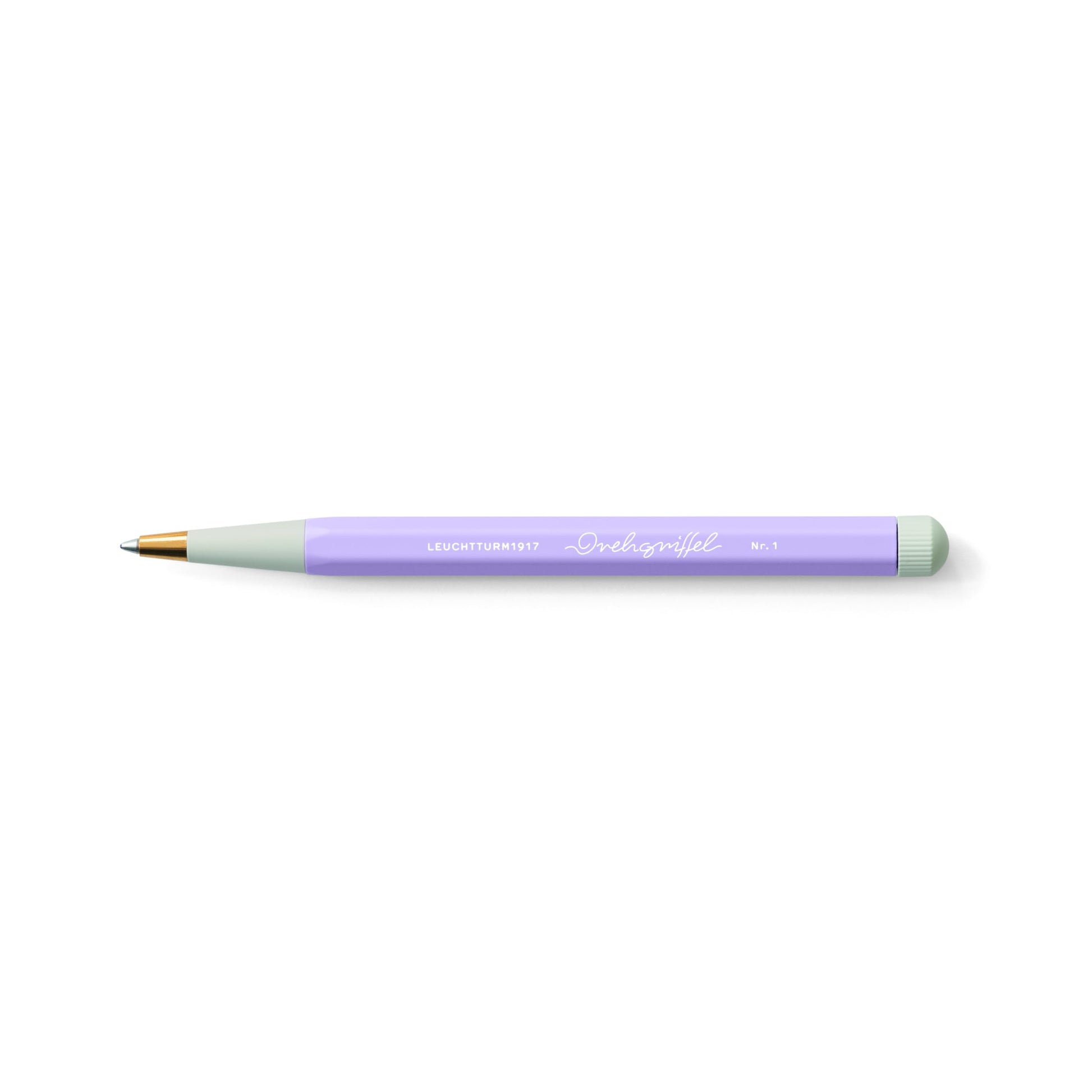 LEUCHTTURM1917 - Drehgriffel Writing Pen (Lilac) - Ballpoint Pen with Royal Blue Ink Included