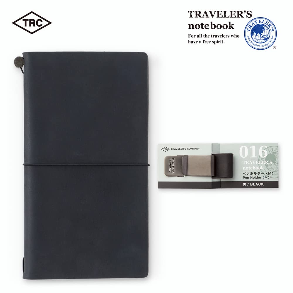 Traveler's Notebook Pen Holder M Black 016 14298006