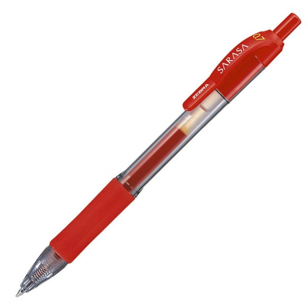 ZEBRA B-JJB3-R Gel Ballpoint Pen, Sarasa, 0.7, Red, 10 Pens