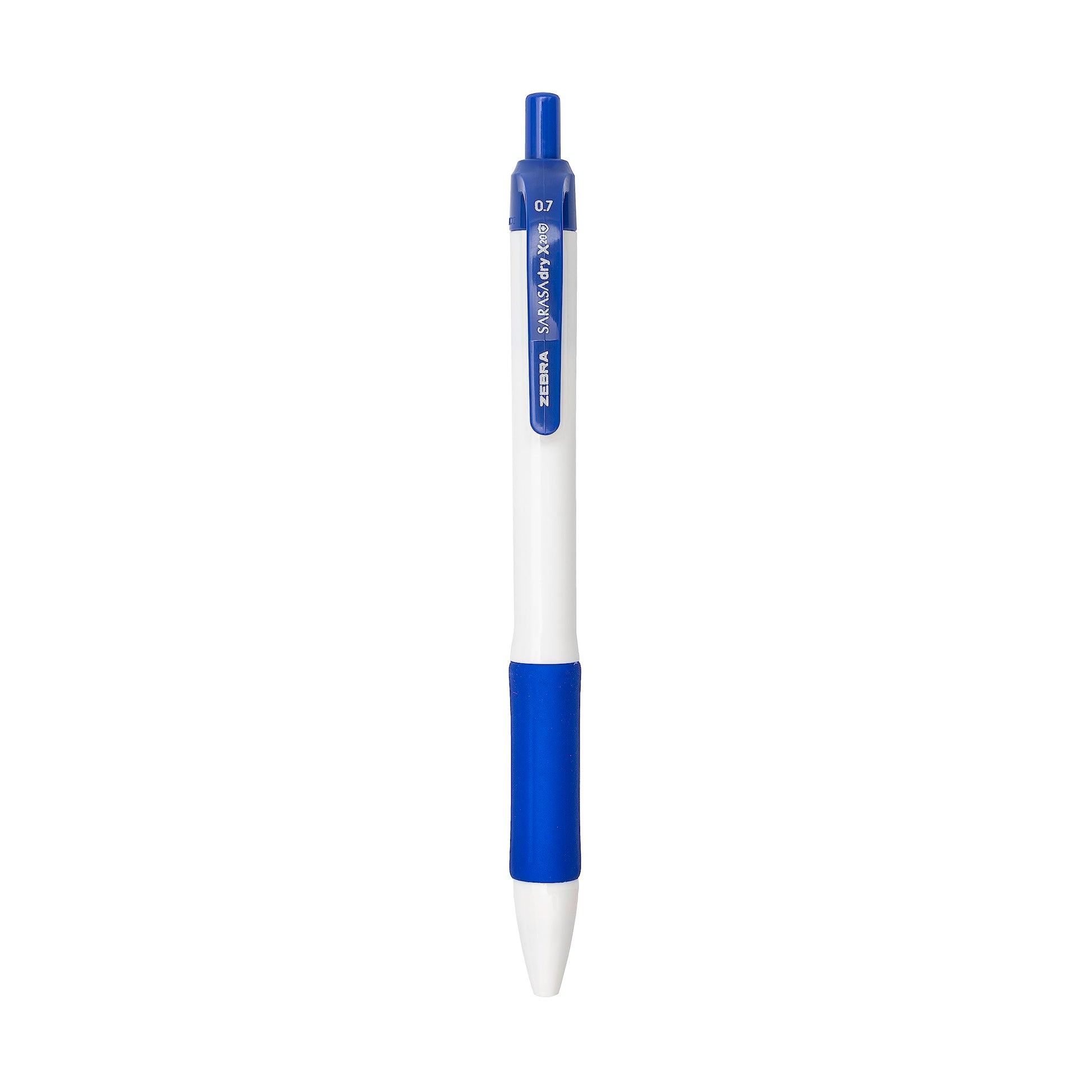 Zebra Pen SARASA X20+ Retractable Gel Pen, Blue Ink, 0.7mm, 12-Pack