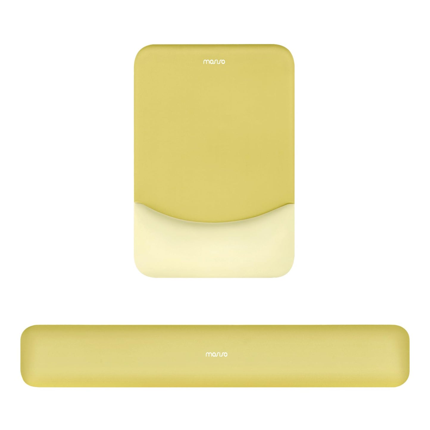 MOSISO Wrist Rest Support Mouse Pad & Keyboard Set, Yellow