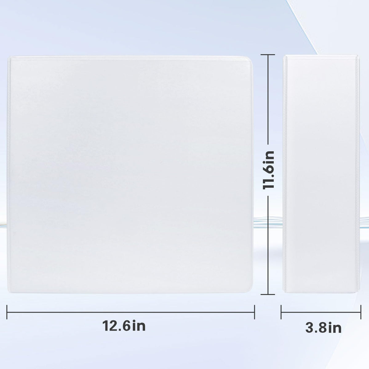 COMIX Durable 3 Inch D-Ring 3 Ring Binder with Clear View Cover