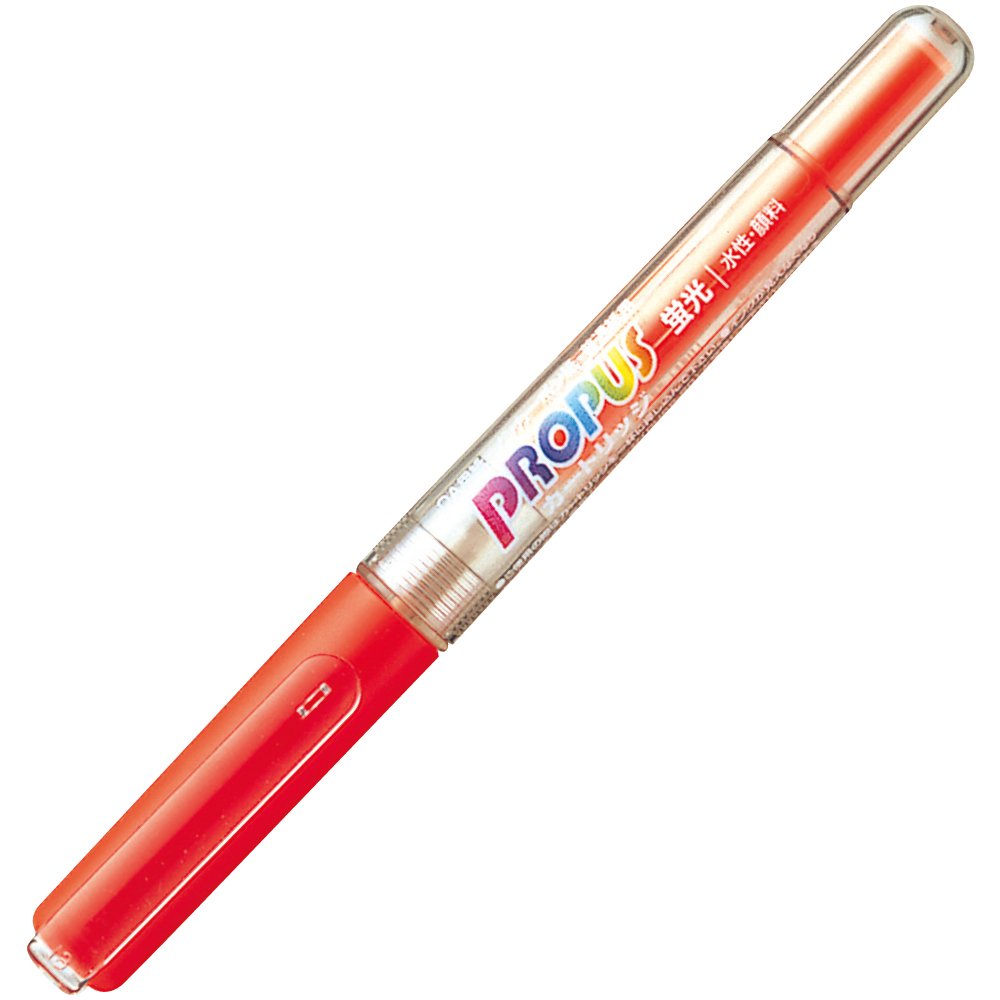 Mitsubishi Pencil Highlighter, Propus Cartridge Type, PUS155.4, Orange, 10 Pens