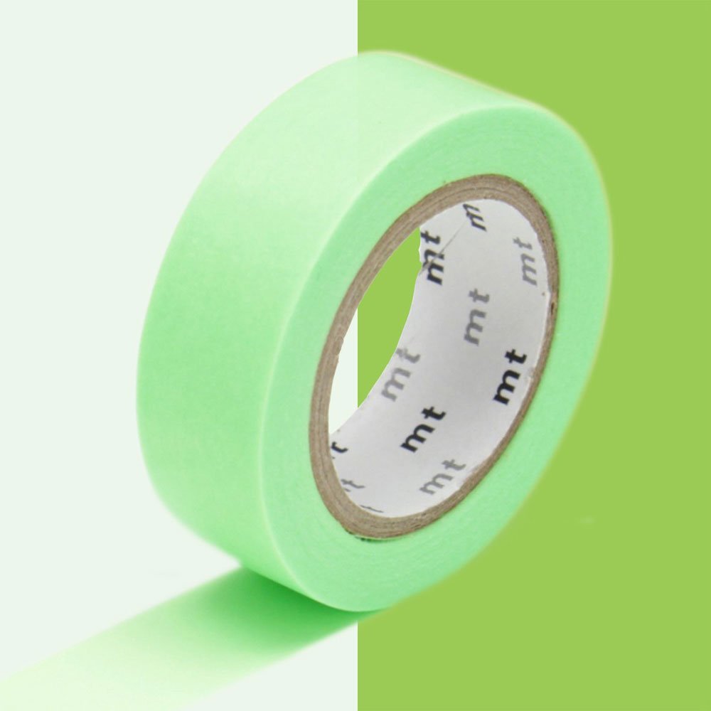 mt Washi Masking Tape Roll - Parent, Shocking Green