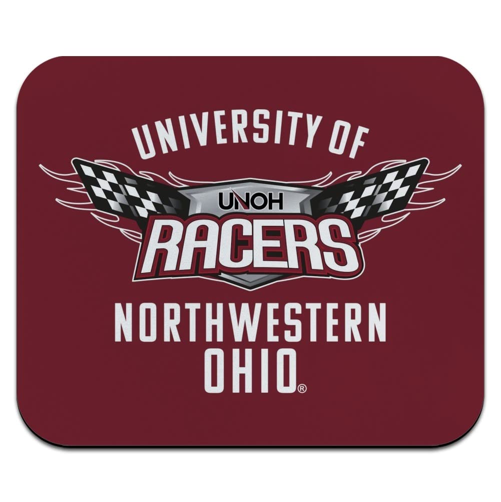 University of Northwestern Ohio Racers Logo Low Profile Thin Mouse Pad