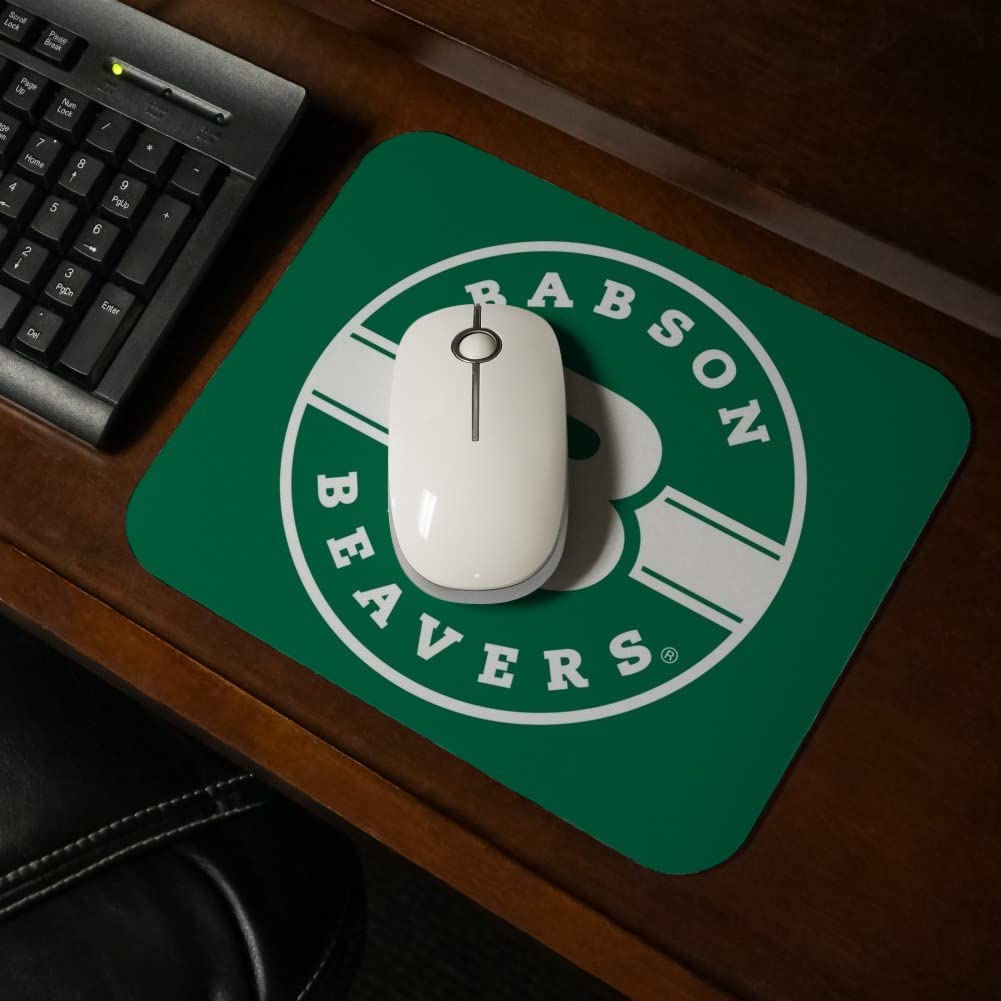 Babson College Beavers Logo Low Profile Thin Mouse Pad Mousepad
