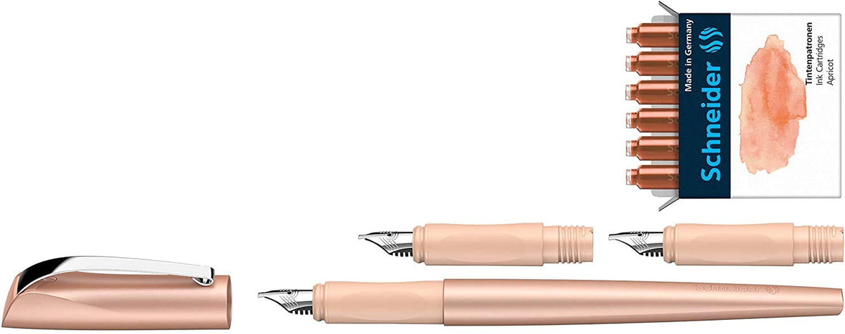Schneider Callissima Calligraphy Fountain Pen Gift Set: Apricot, 1.1 mm, 1.5 mm, 1.8 mm