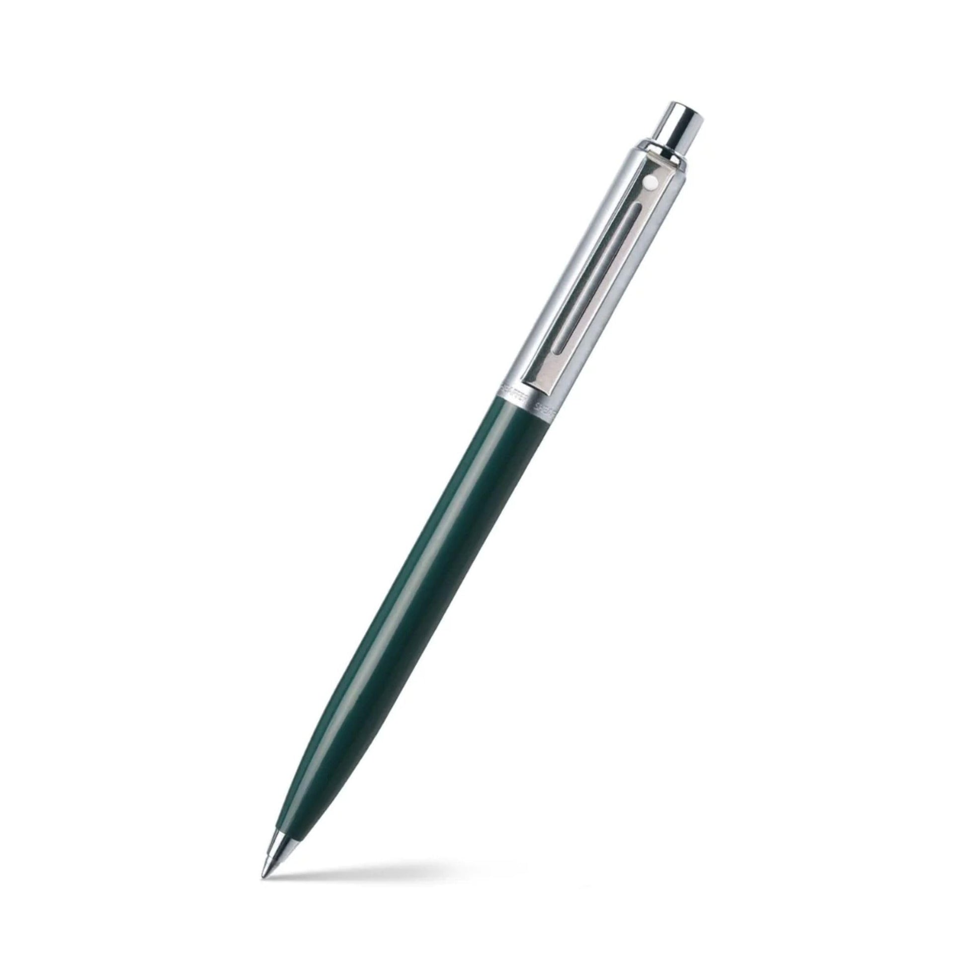 Sheaffer Sentinel, Green Resin Barrel, Chrome Cap, Nickel Plate Trim, Ballpoint (E23215151)