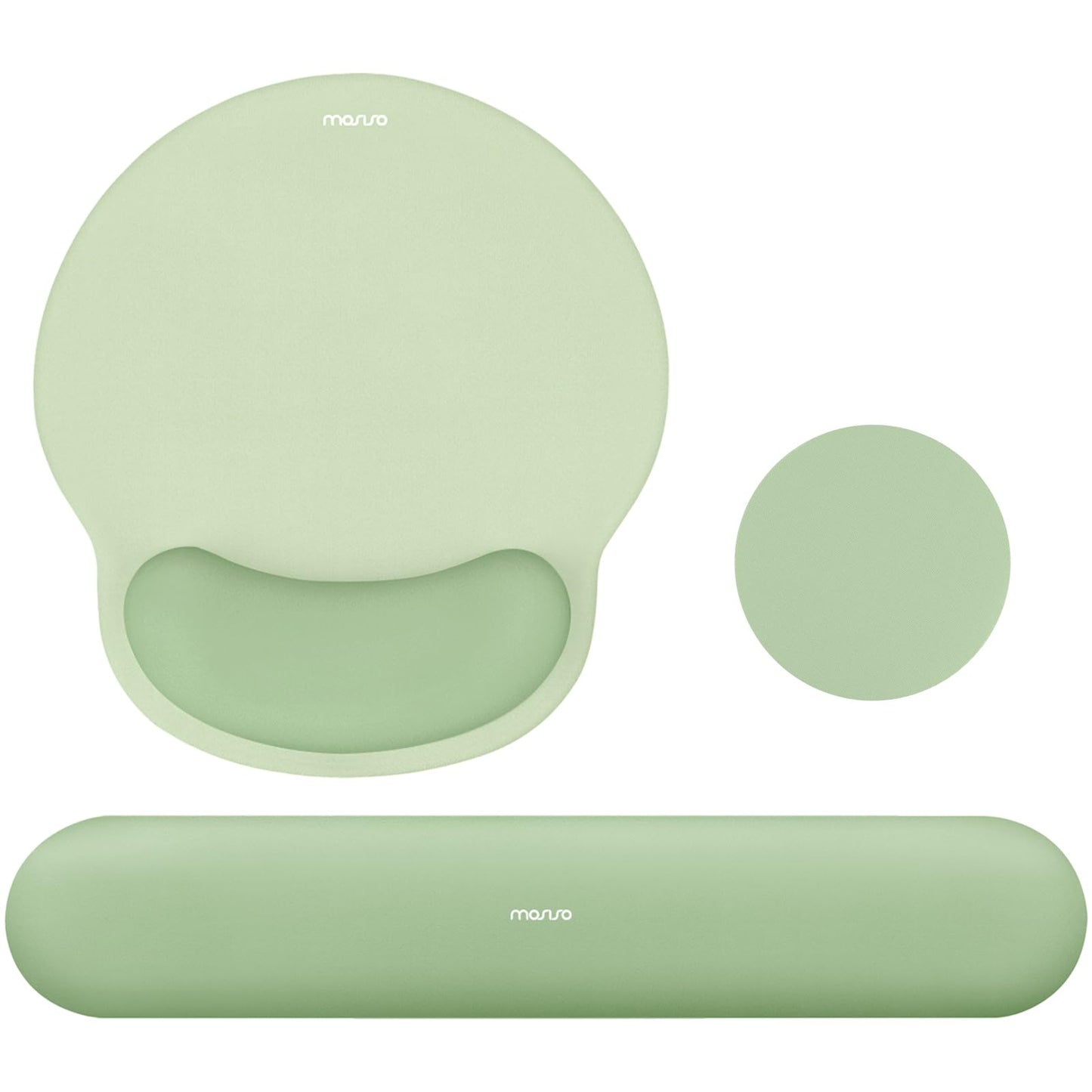 MOSISO Wrist Rest Support for Mouse Pad&Keyboard Set, Laurel Green