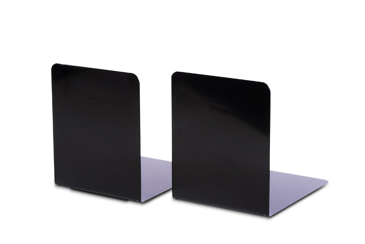 Maul Premium Metal Bookends, 120 x 140 x 140 mm with Surface Protection, 1 Pair