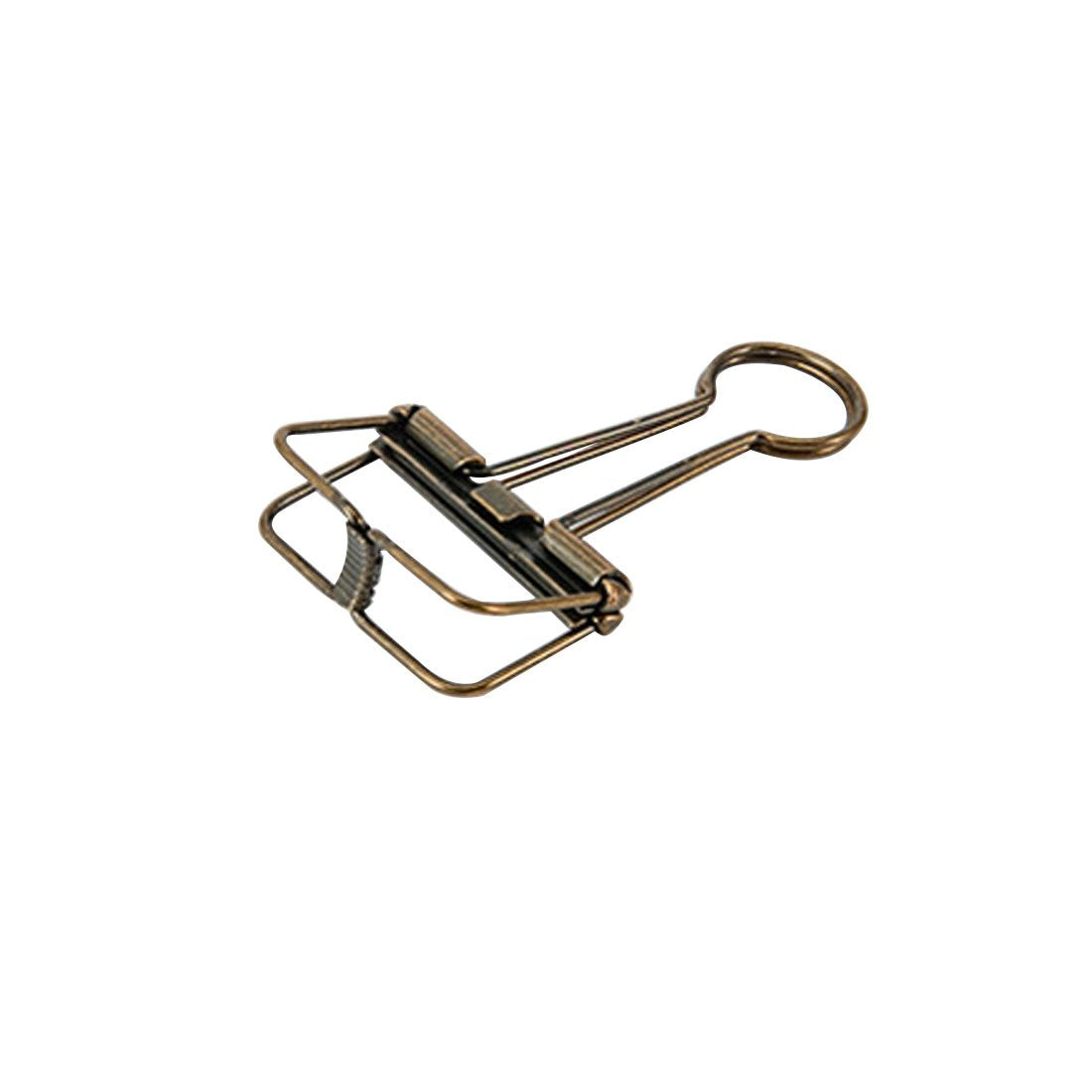 Color Hollow Out Paper Binder Clip Invoice Bill Clip Office Supplies Pack of 10 (M, Bronze)