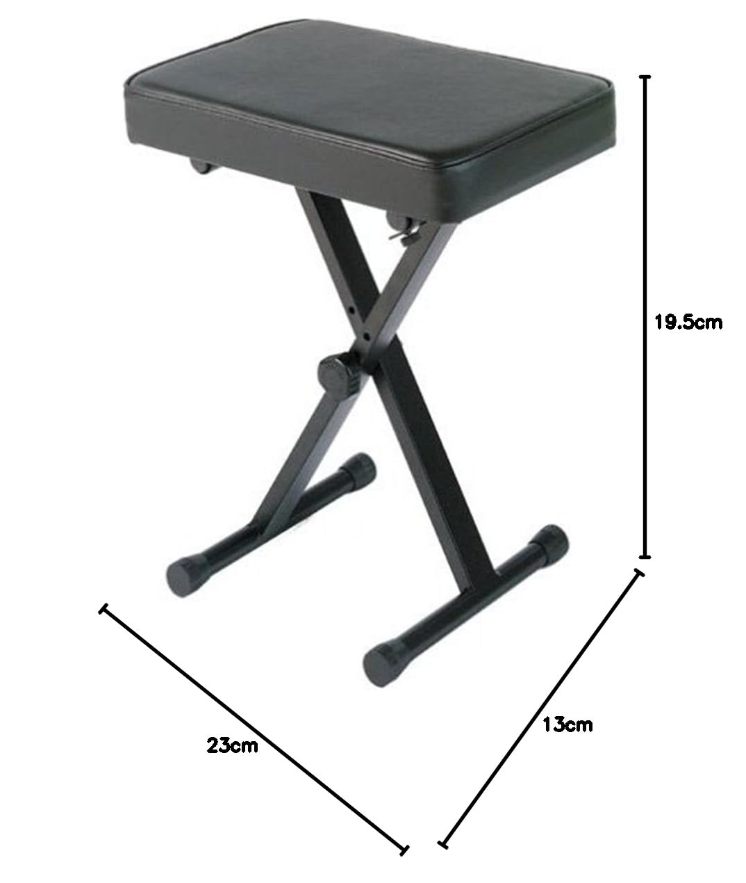 Yamaha OEM PKBB1 Adjustable Padded Keyboard X-Style Bench, Black, 19.5 inches