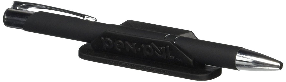 10 Pack Pen Pal Pen Holders, Black Only, Self Adhesive and Removeable