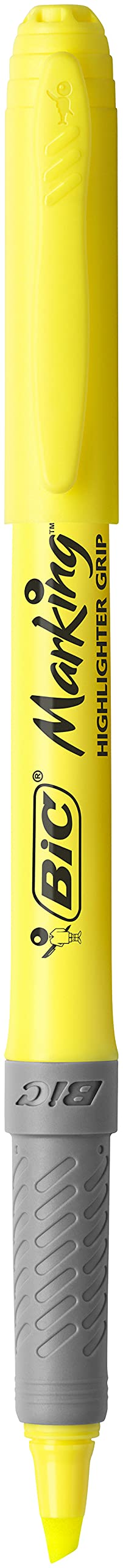 BIC Brite Liner Grip Highlighters; Chisel Tip (1.6mm); Assorted Pastel and Fluorescent; For Broad