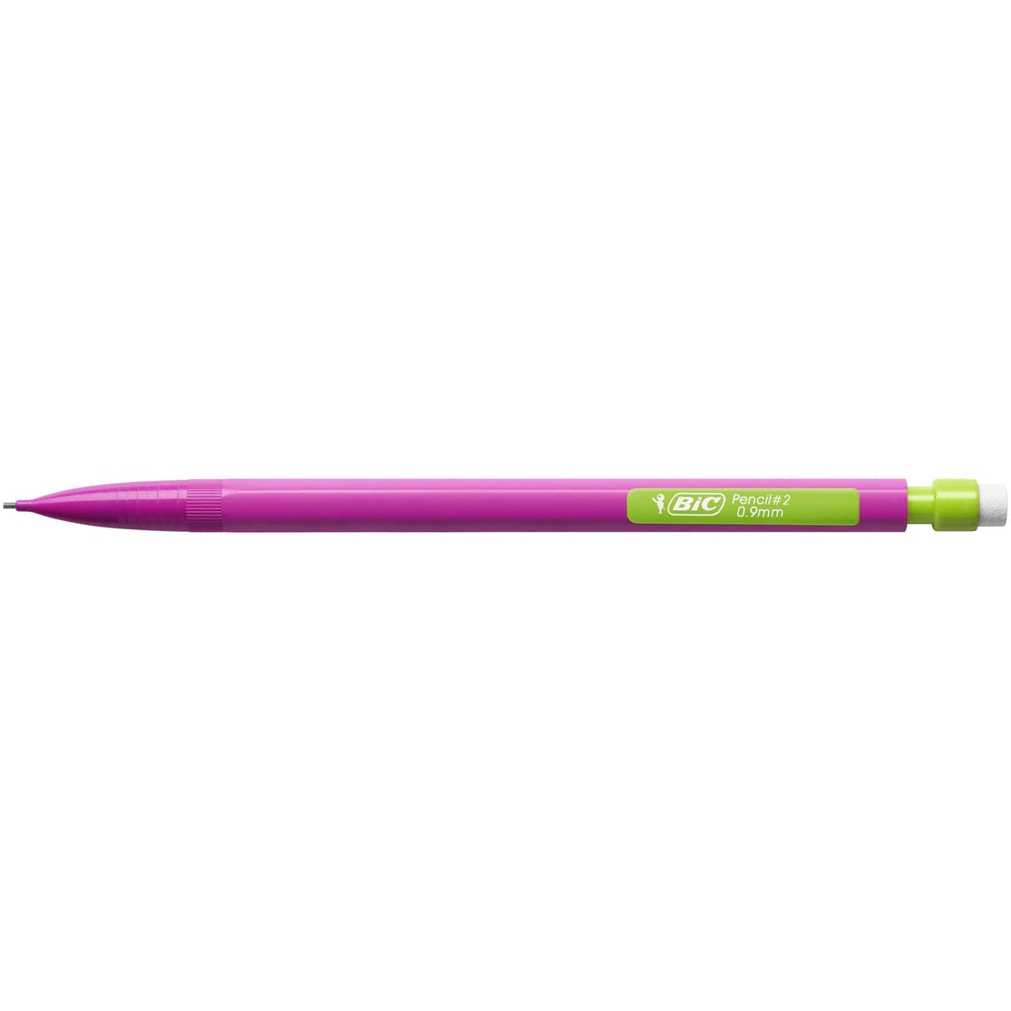 BIC Matic HB Mechanical Pencils and Eraser, Assorted Barrel Colours with Fine Point (0.9 mm), Pack