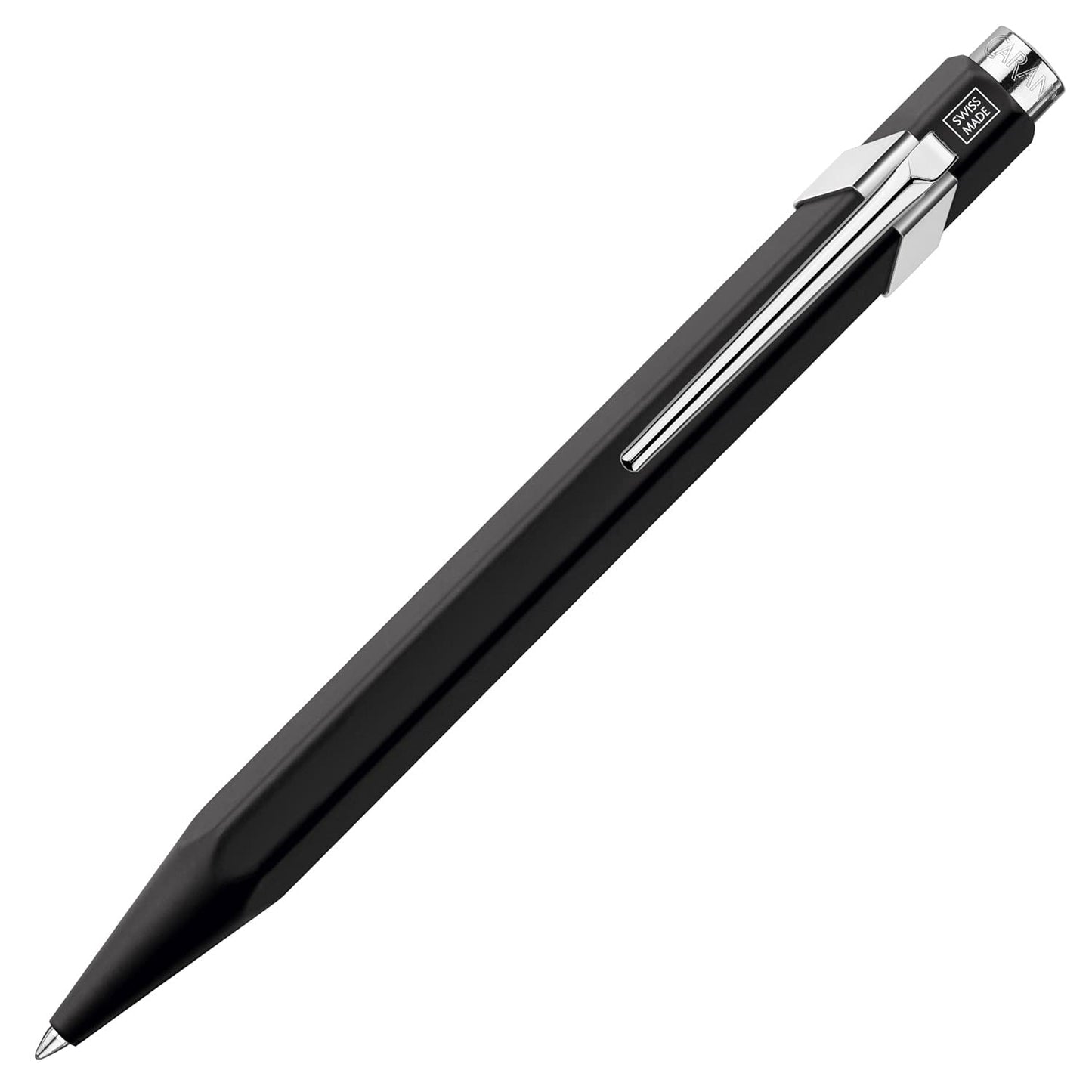 Caran d'Ache Retractable and Capless Rollerball Pen, Matte Black, Slim Pack