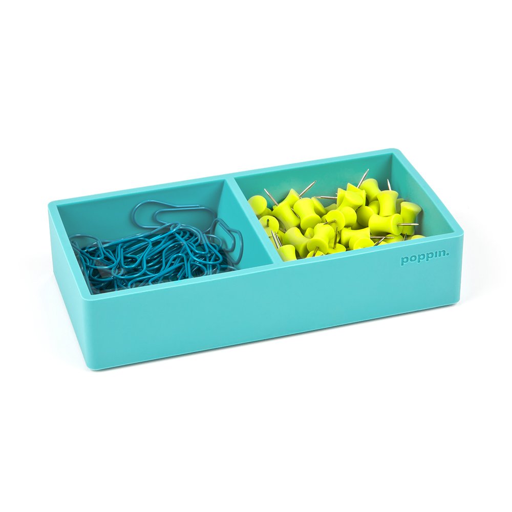 Poppin Stackable Letter and Accessory Trays for Office Organization - Modular Lacquer Desk Trays