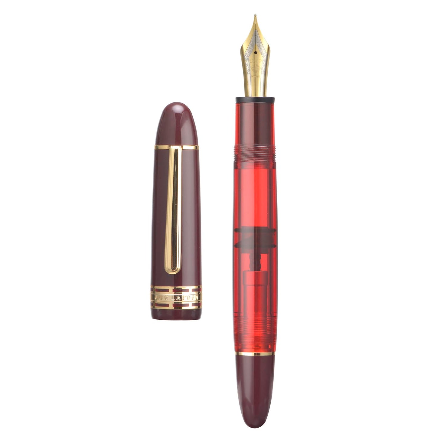 Wikult Yongsheng Junlai 630 Acrylic Fountain Pen, Size 8 Medium Nib with Piston Filling System