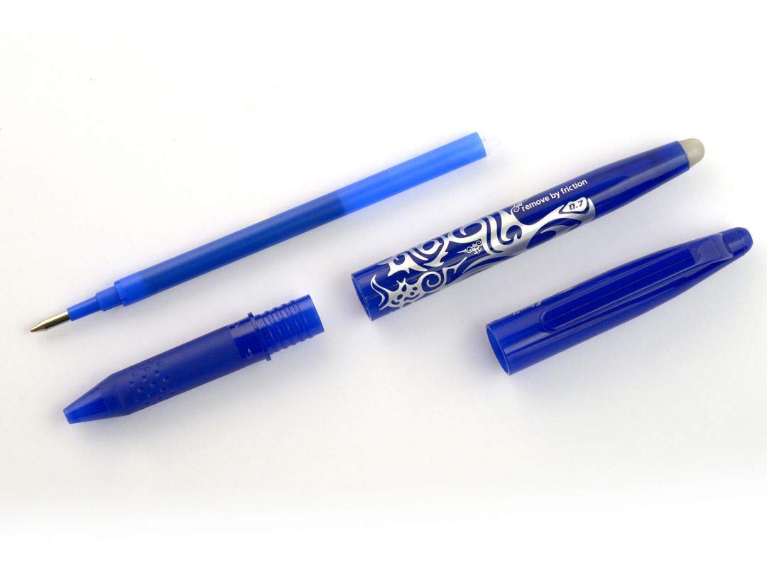 PILOT - FriXion Ball Clicker Erasable Rollerball Pen Set - Medium 0.7mm Tip - 1 x Green, 3 x Refills