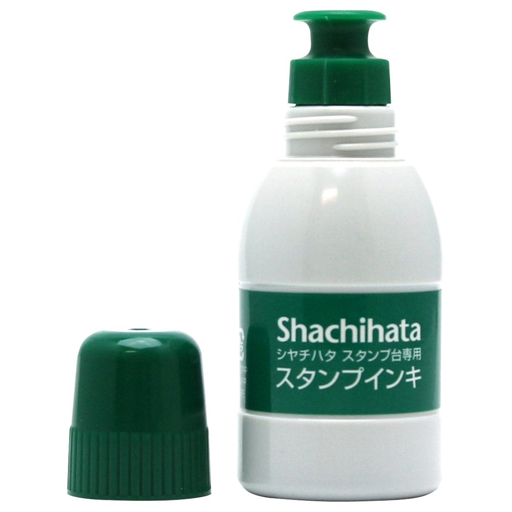 Shachihata SGN-40-G Stamp Ink for Stamp Stand, Small Bottle, Green