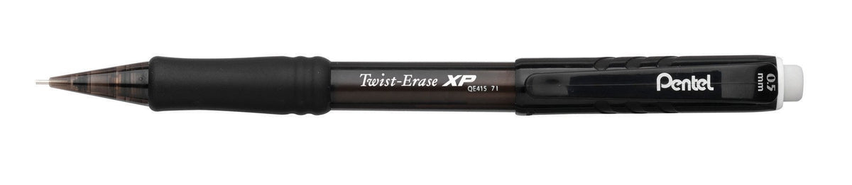Pentel Twist Erase EXPRESS Automatic Pencil, 0.5mm Lead Size, Black Barrel, Box of 12 (QE415A)