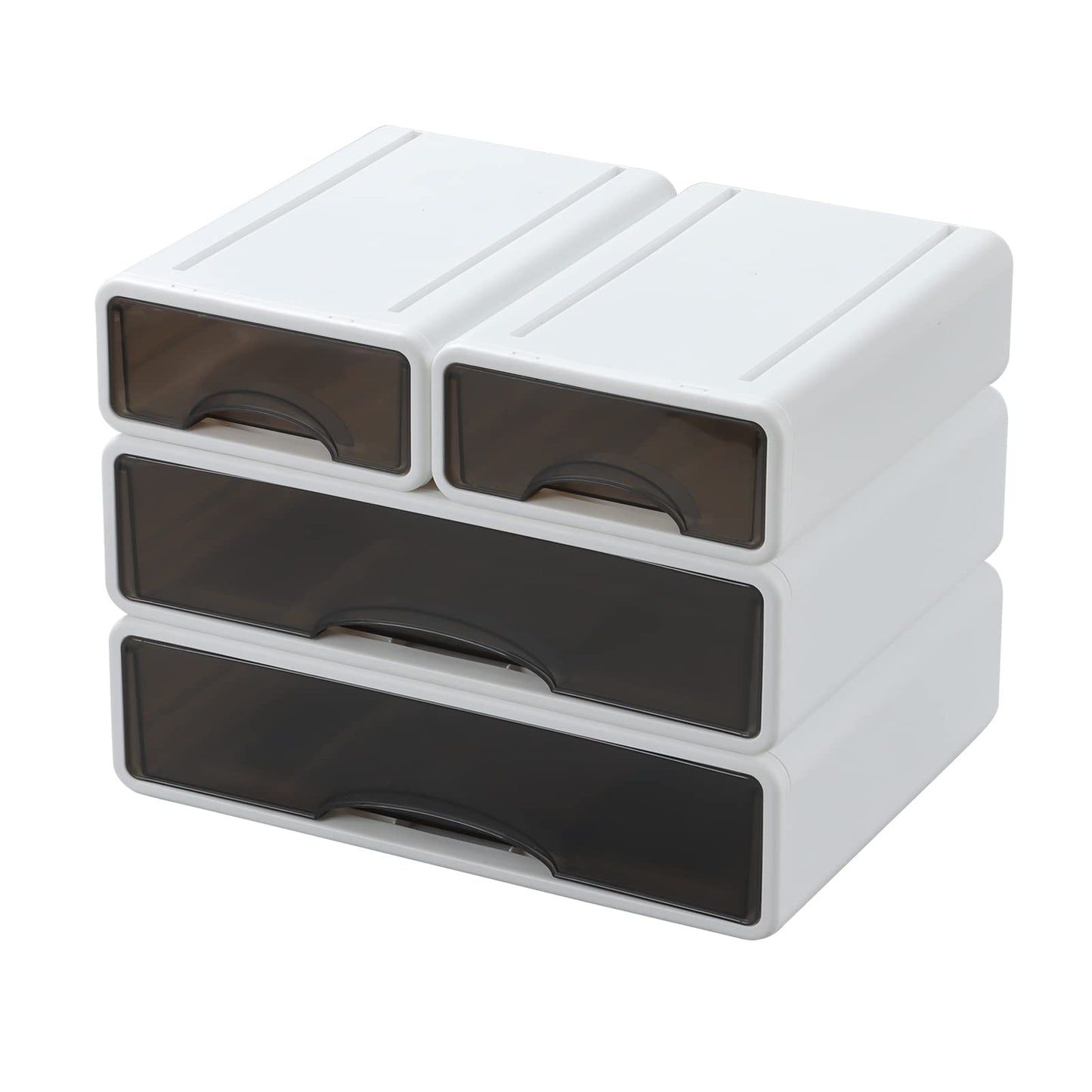 OSteed White Desktop Drawer Organizer Unit for Office Paper and Supplies