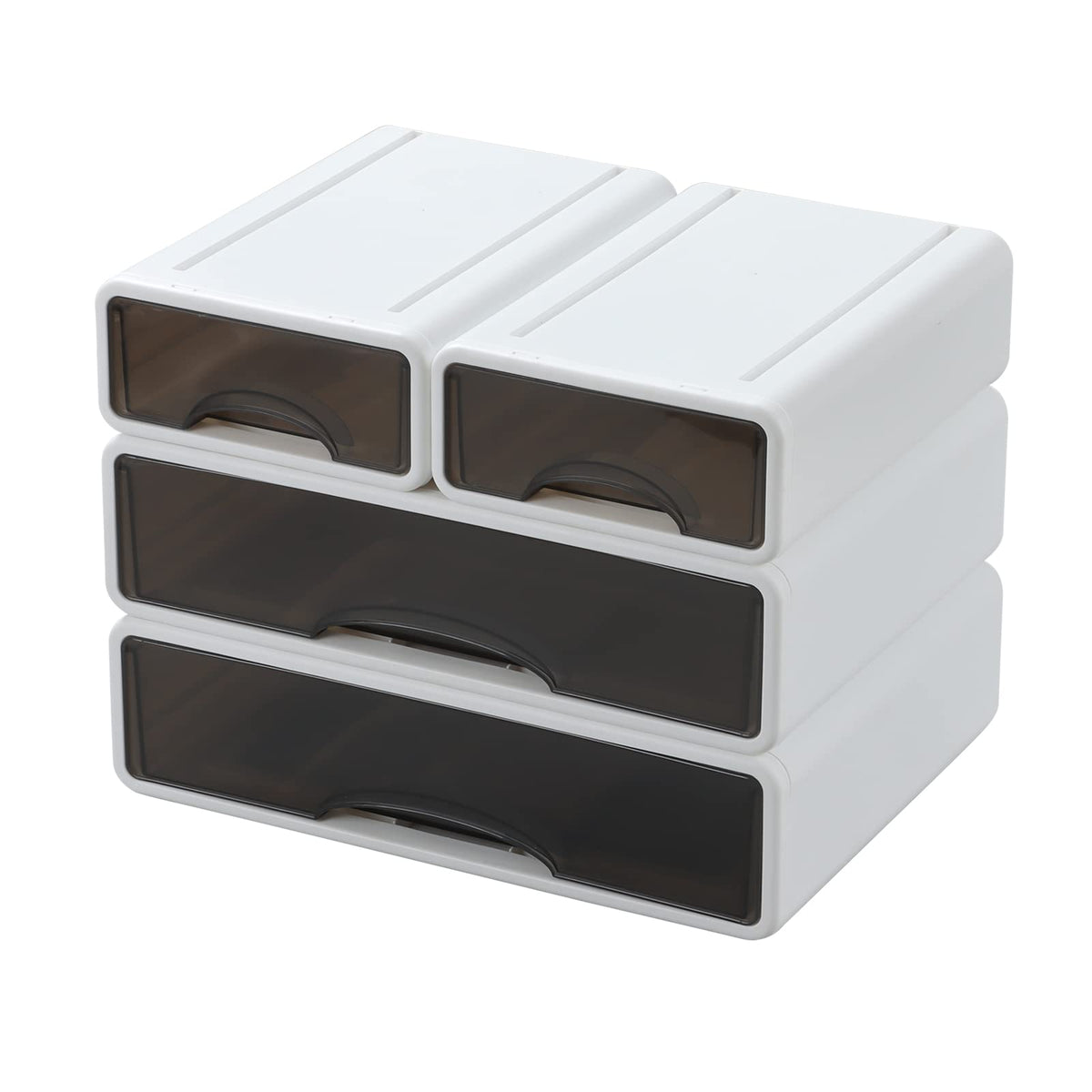OSteed White Desktop Drawer Organizer Unit for Office Paper and Supplies