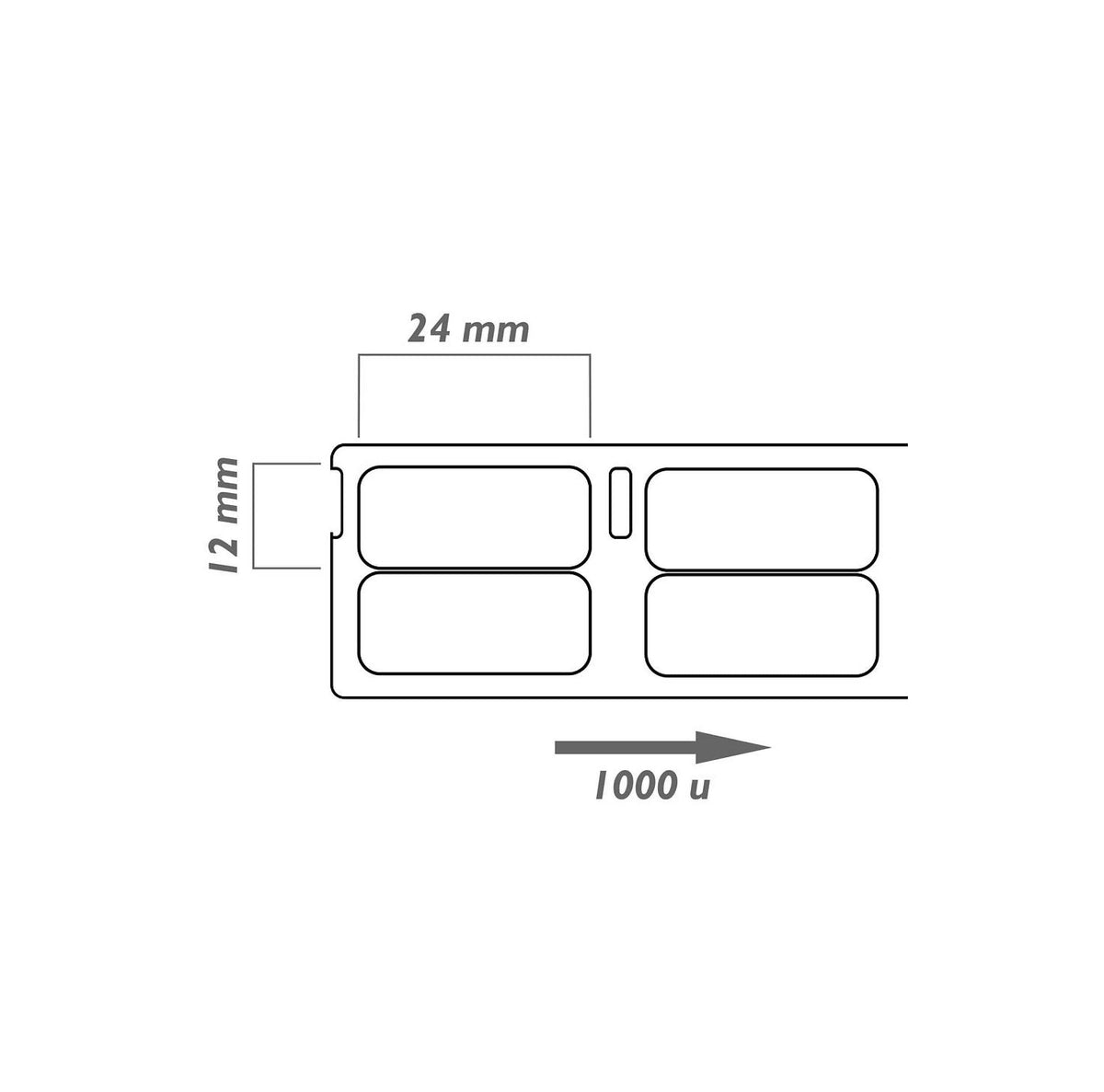 Dymo 13 mm x 25 mm LW Small Multi-Purpose Labels, Roll of 1000 Easy-Peel Labels, Self-Adhesive, for