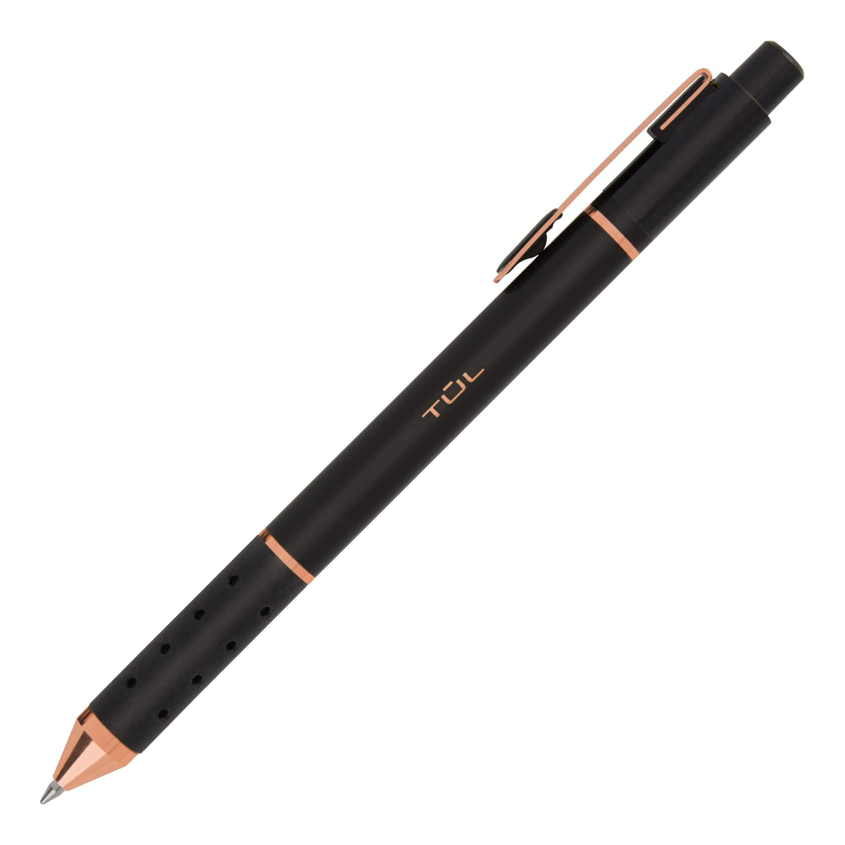 TUL® BP Series Retractable Ballpoint Pens, Medium Point, 1.0 mm, Black Barrel, Black Ink, Pack Of