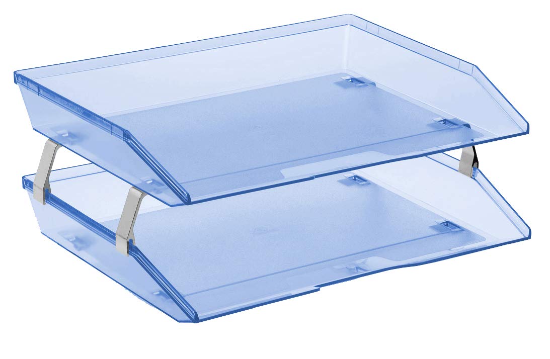 Acrimet Facility 2 Tier Letter Tray, Side Load, Letter Size/A4, Desktop File Organizer, Plastic