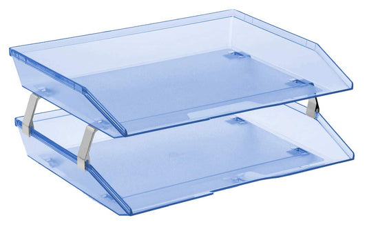 Acrimet Facility 2 Tier Letter Tray, Side Load, Letter Size/A4, Desktop File Organizer, Plastic