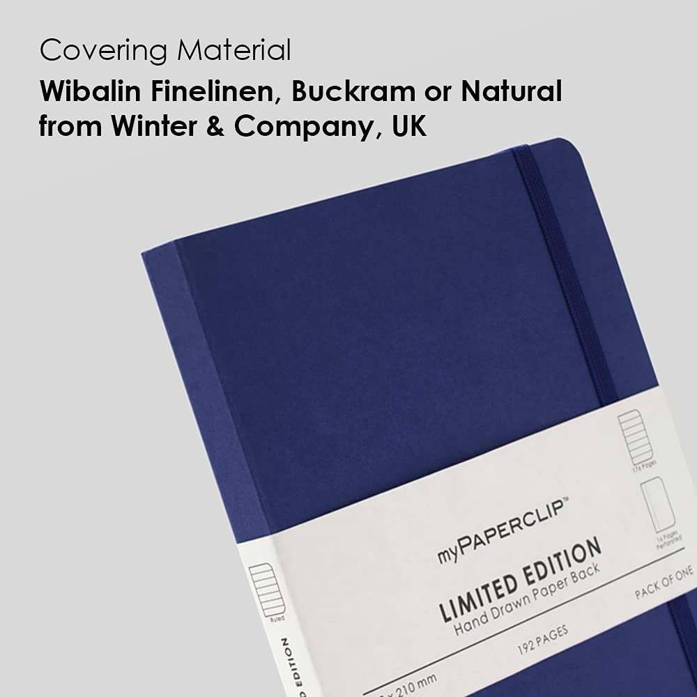myPAPERCLIP Limited Edition A5 Ruled Notebook | 192 Pages, 100 GSM, Soft Cover, A5 (5.83 × 8.27 in)