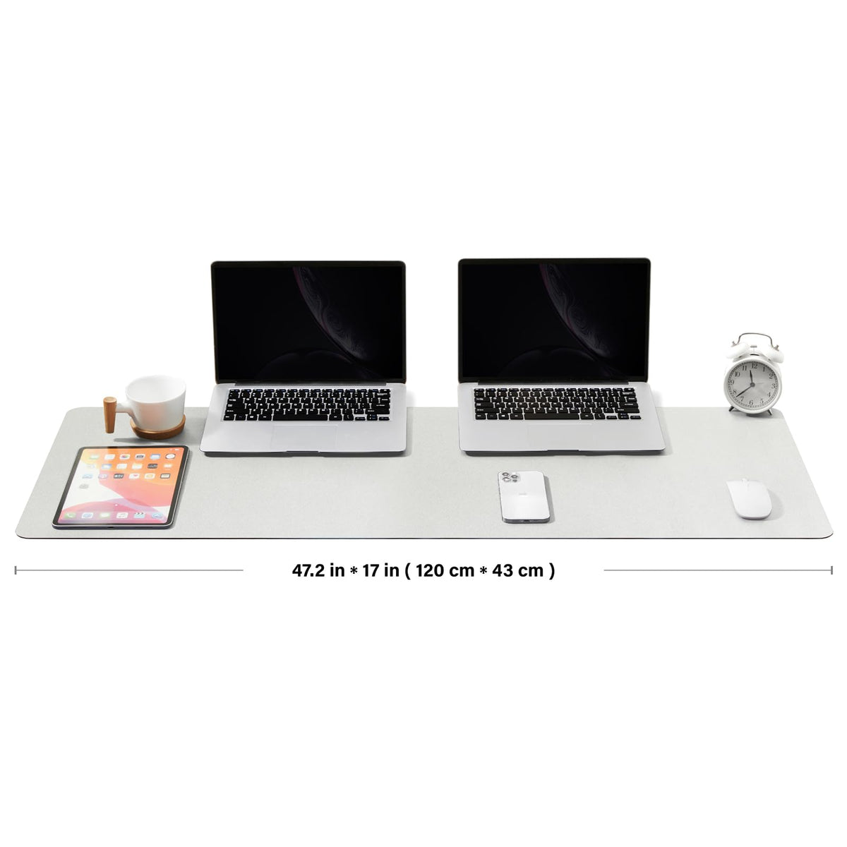 Large Desk Mat - 47.2"x 17" Non-Slip PU Desk Pad for Office and Home - Ideal for Large Mouse Pad
