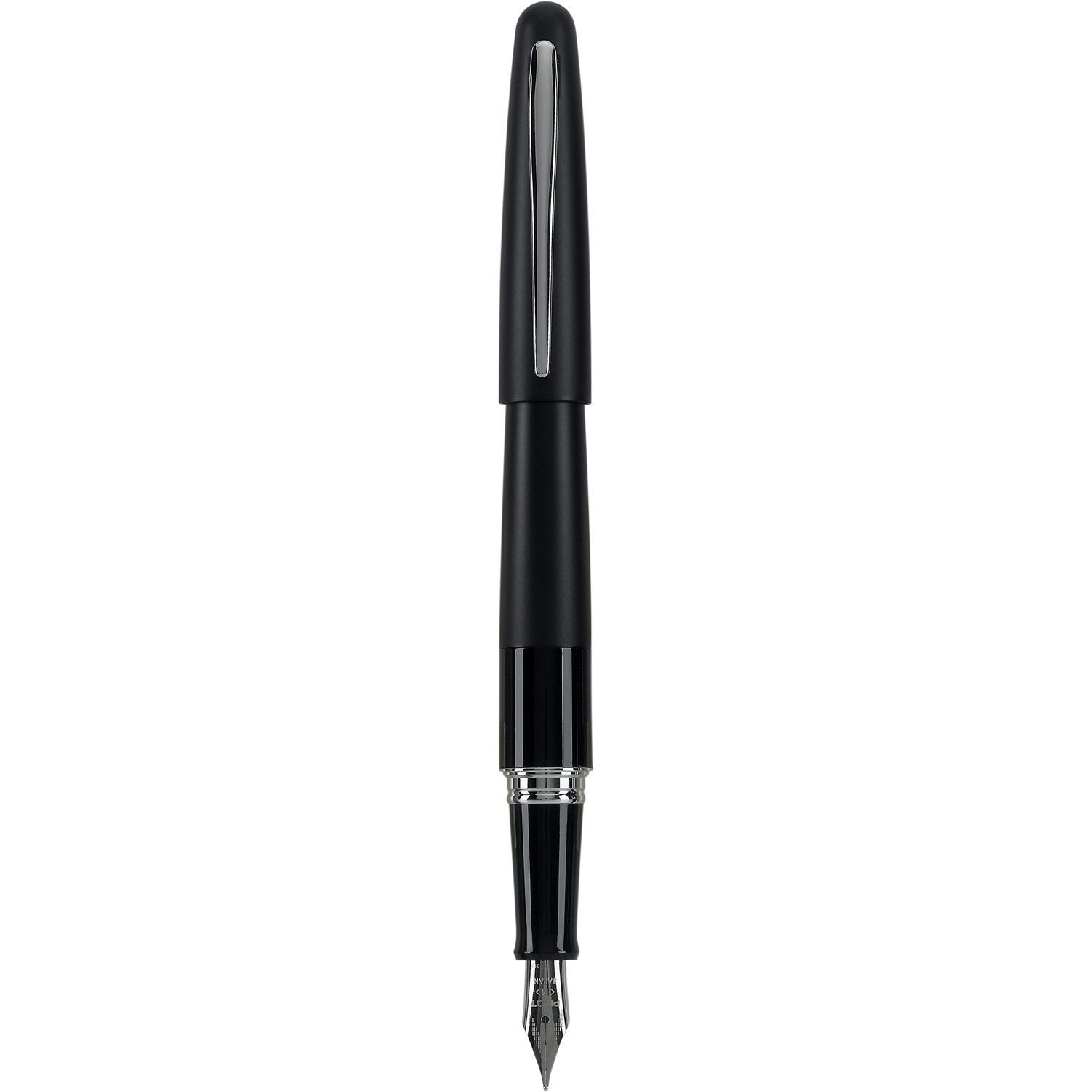 Pilot Metropolitan Collection Fountain Pen, Black Barrel, Classic Design, Medium Nib, Black Ink