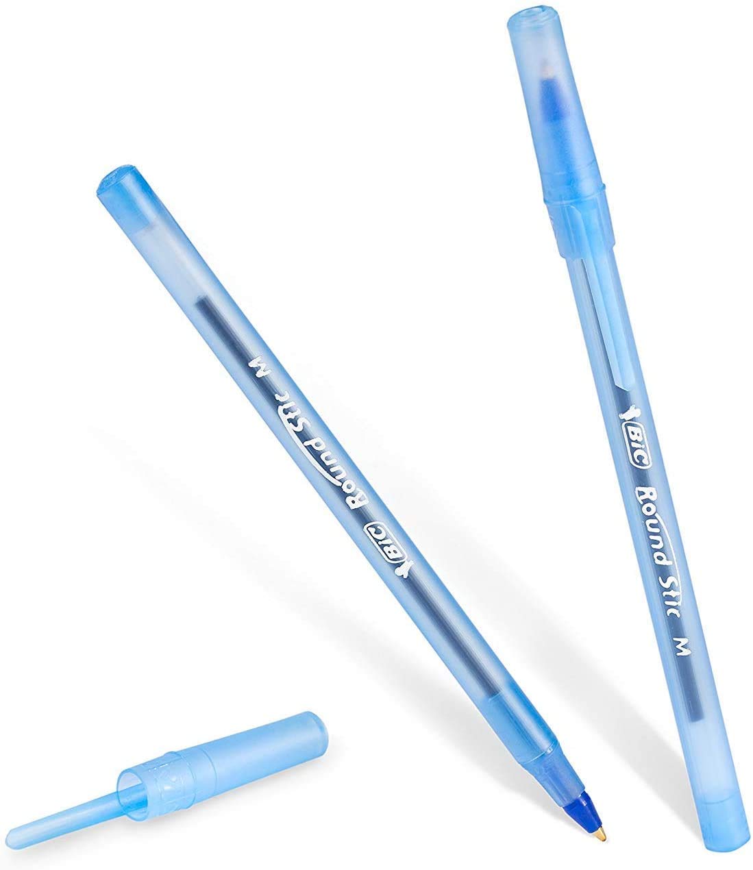 BIC Round Stic Xtra Life Ballpoint Pens, 1mm, 200 Black 200 Blue, 400 Pack