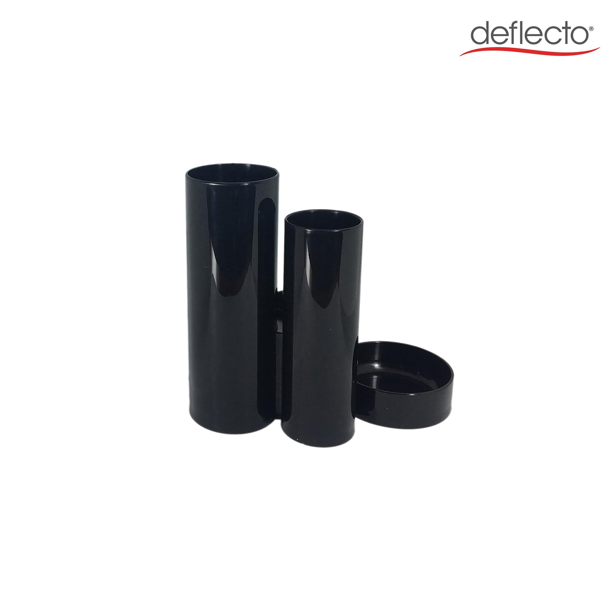 5 Star Office Desk Tidy with 6 Compartment Tubes Black