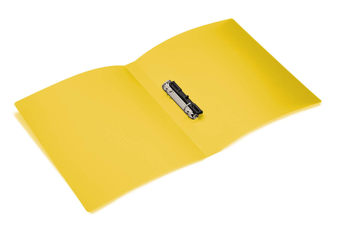 HERMA Ring Binder Translucent in Yellow, A4, 25 mm Spine, Slim 2-Ring Binder Made of Plastic