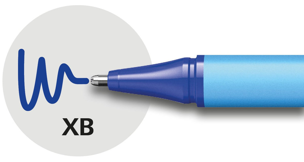 Schneider Slider Edge XB (Extra Broad) Ballpoint Pen, 1.4 mm, Light Blue Barrel, Violet Ink, Box of