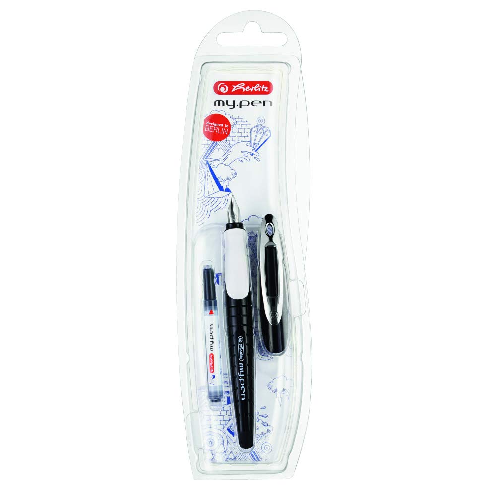 herlitz 10999746, Pen, my.pen, M Nib, Black/White