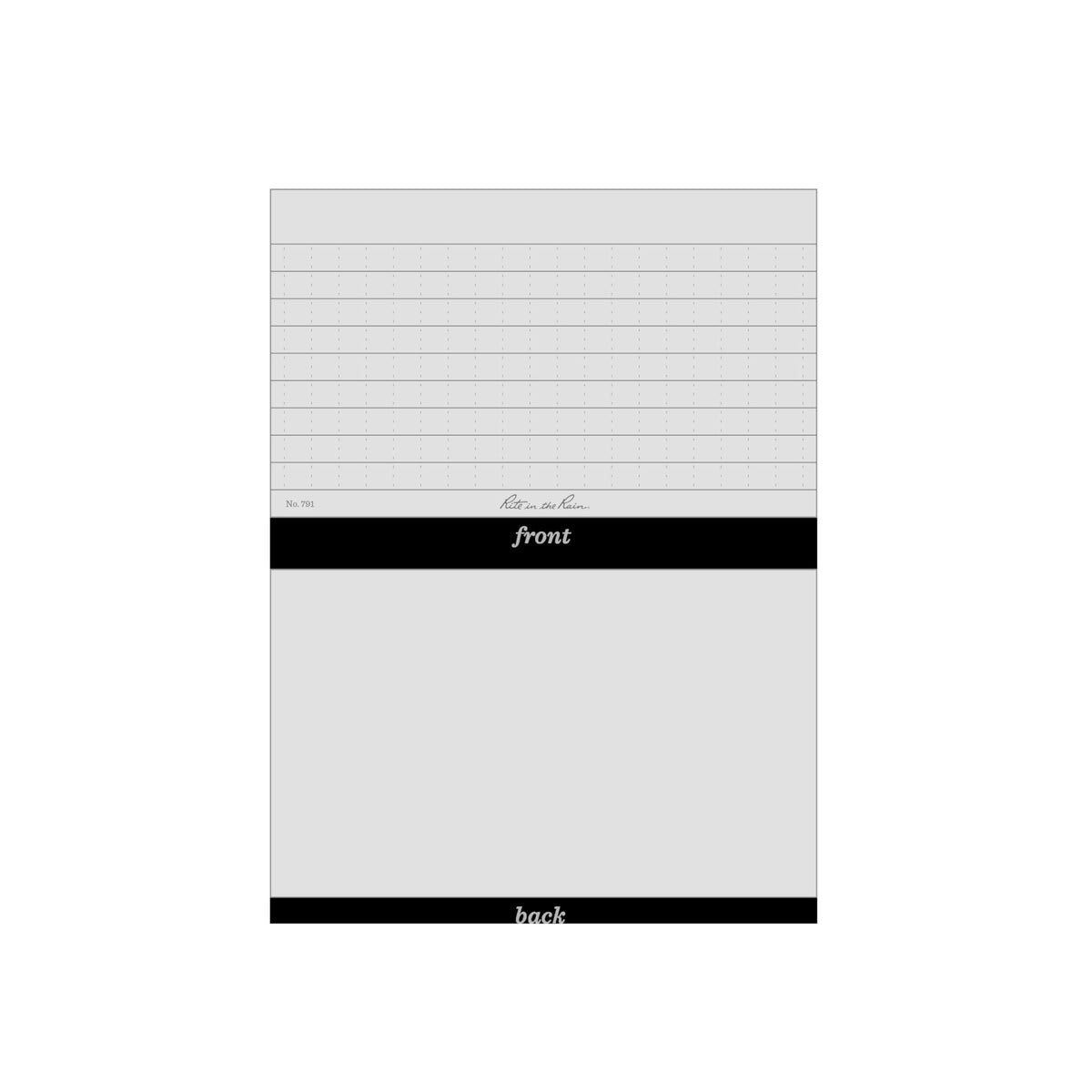 Rite In The Rain Weatherproof Index Cards, 3" x 5", Universal Pattern, Gray (No. 791)