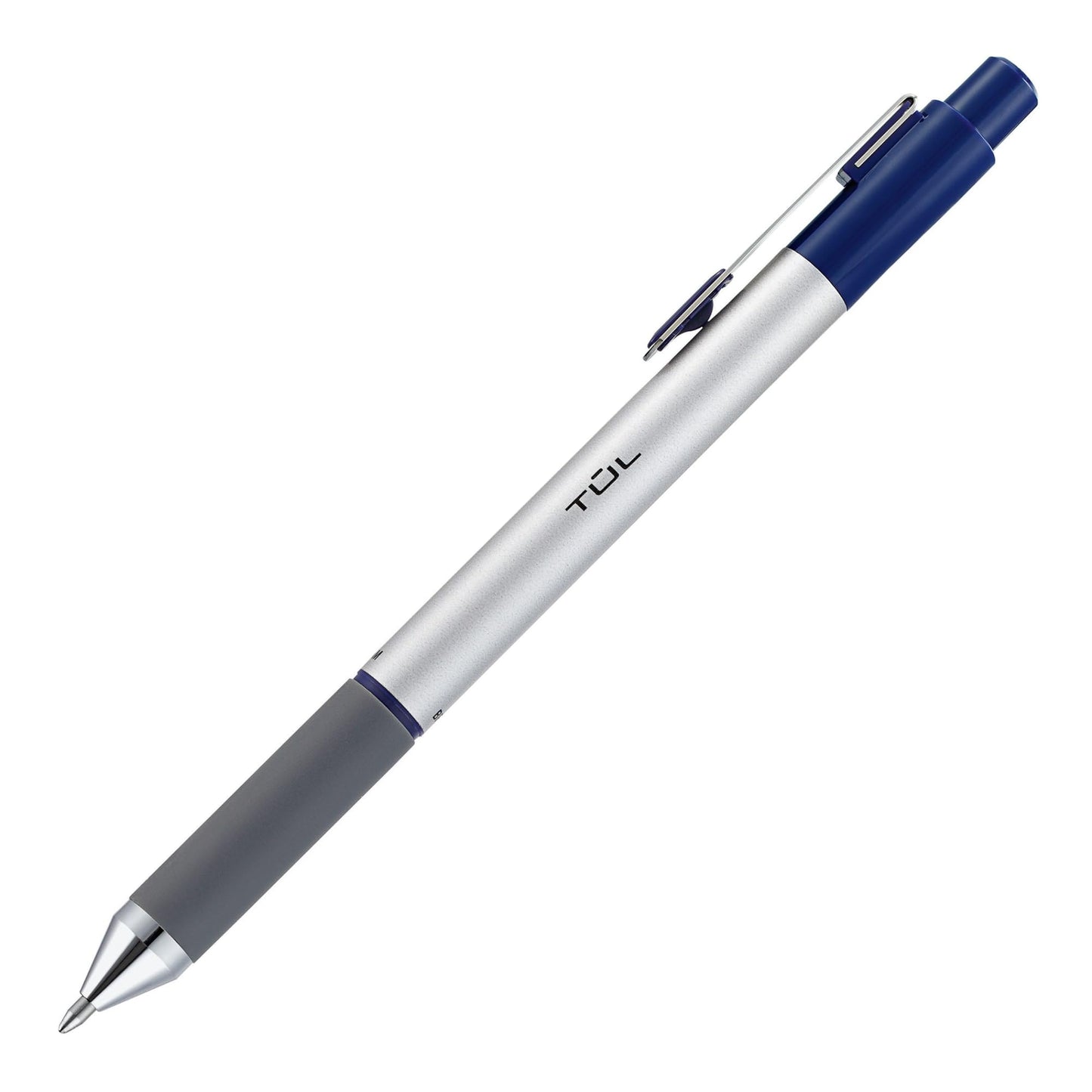 TUL BP3 Ballpoint, Retractable, Medium Point, 1.0 mm, Silver Barrel, Assorted Ink Colors, Pack Of 4